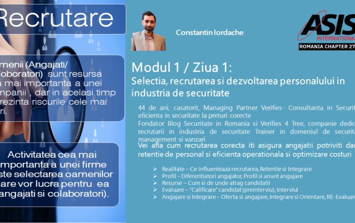 recrutare in securitate